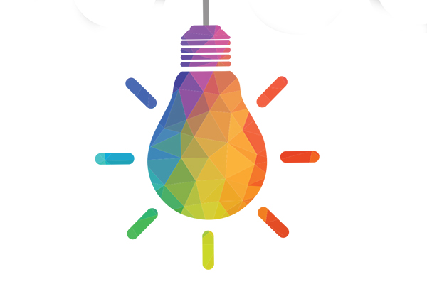 rainbow lightbulb