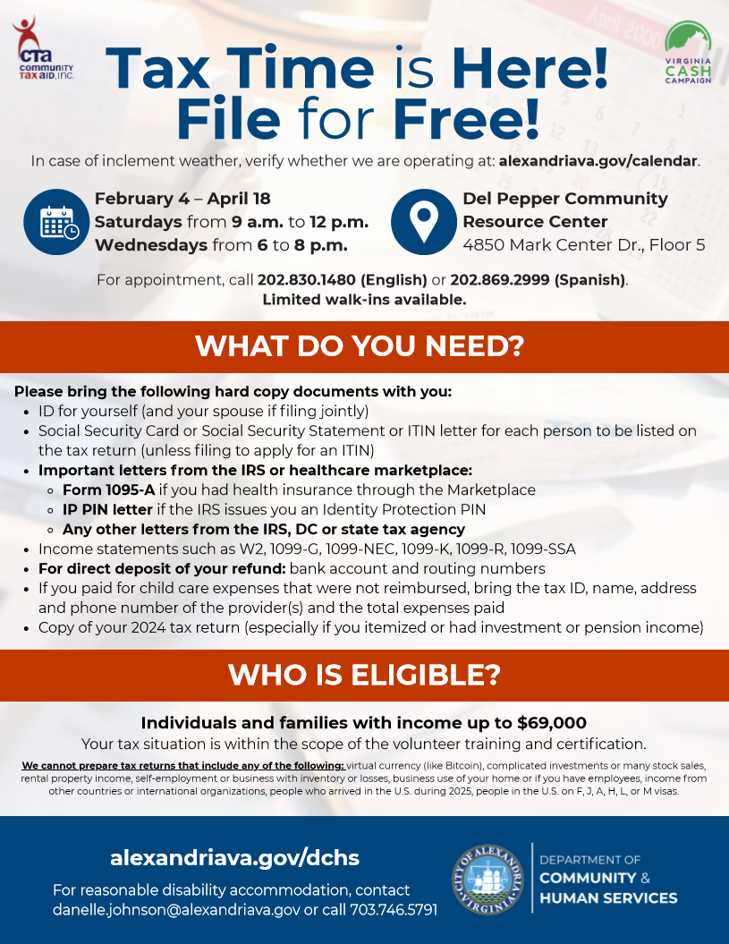tax prep flyer in English