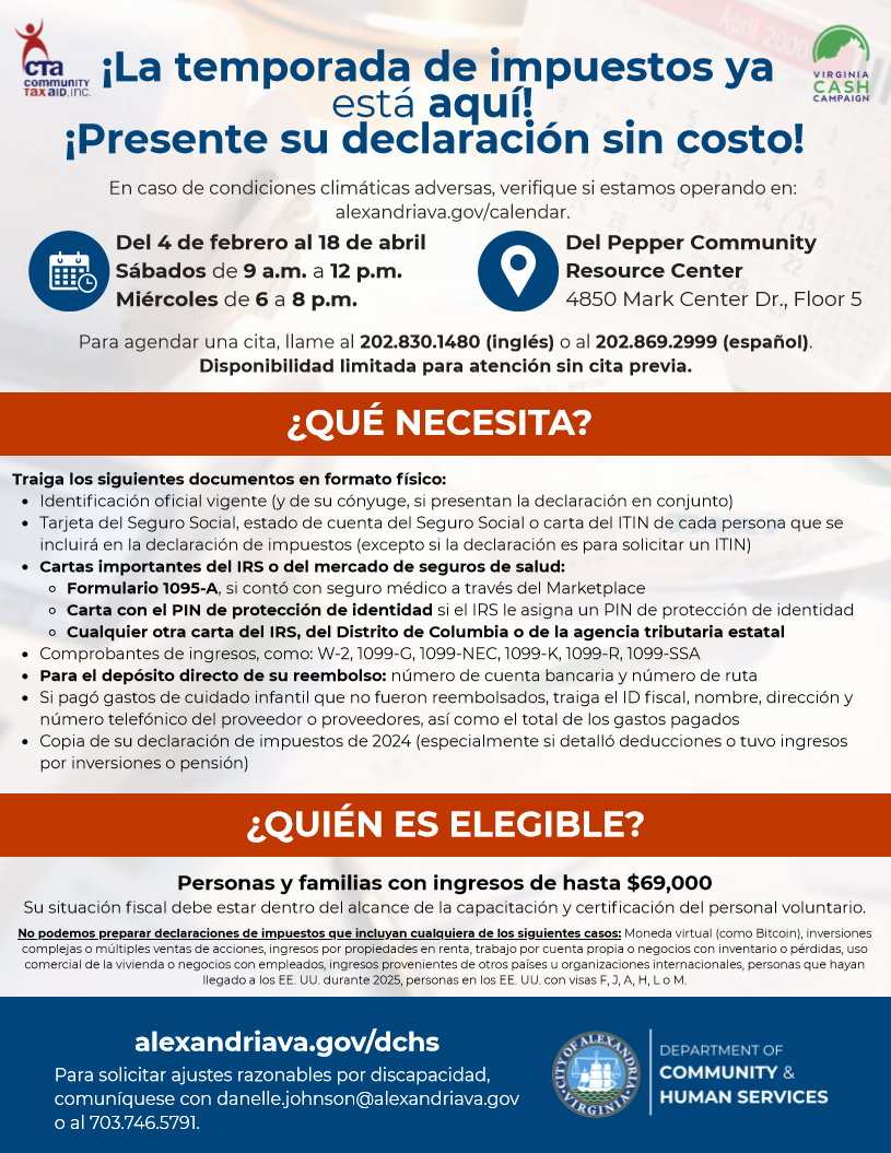 tax prep flyer in Spanish