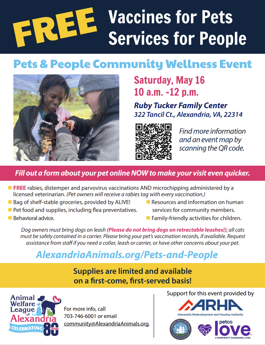 Pets and People Community Wellness Event in English