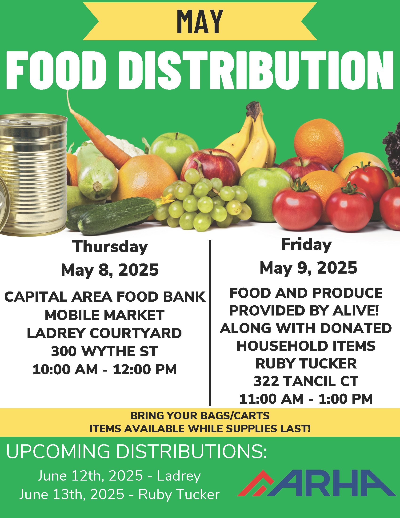 food distribution flyer may 25