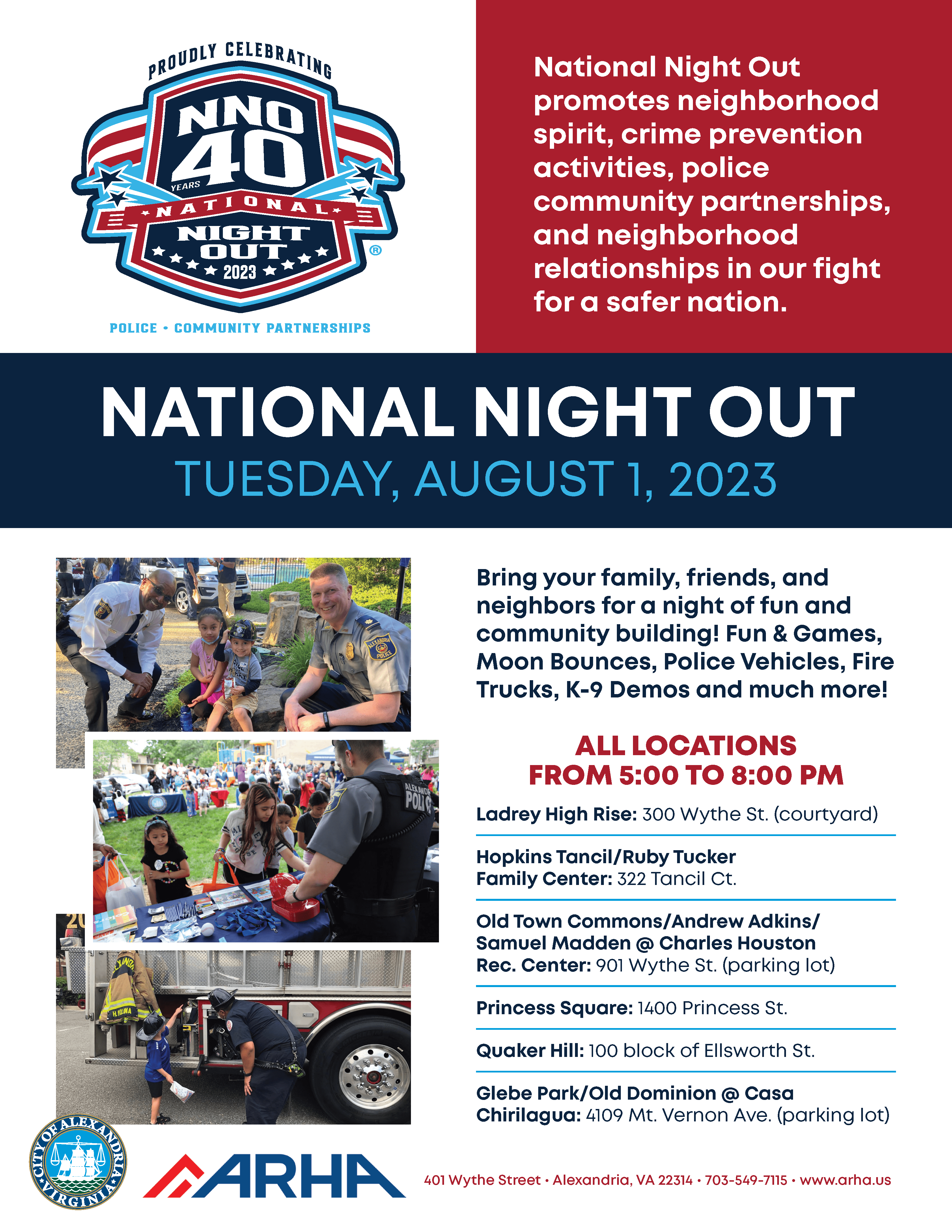 national night out flyer in english
