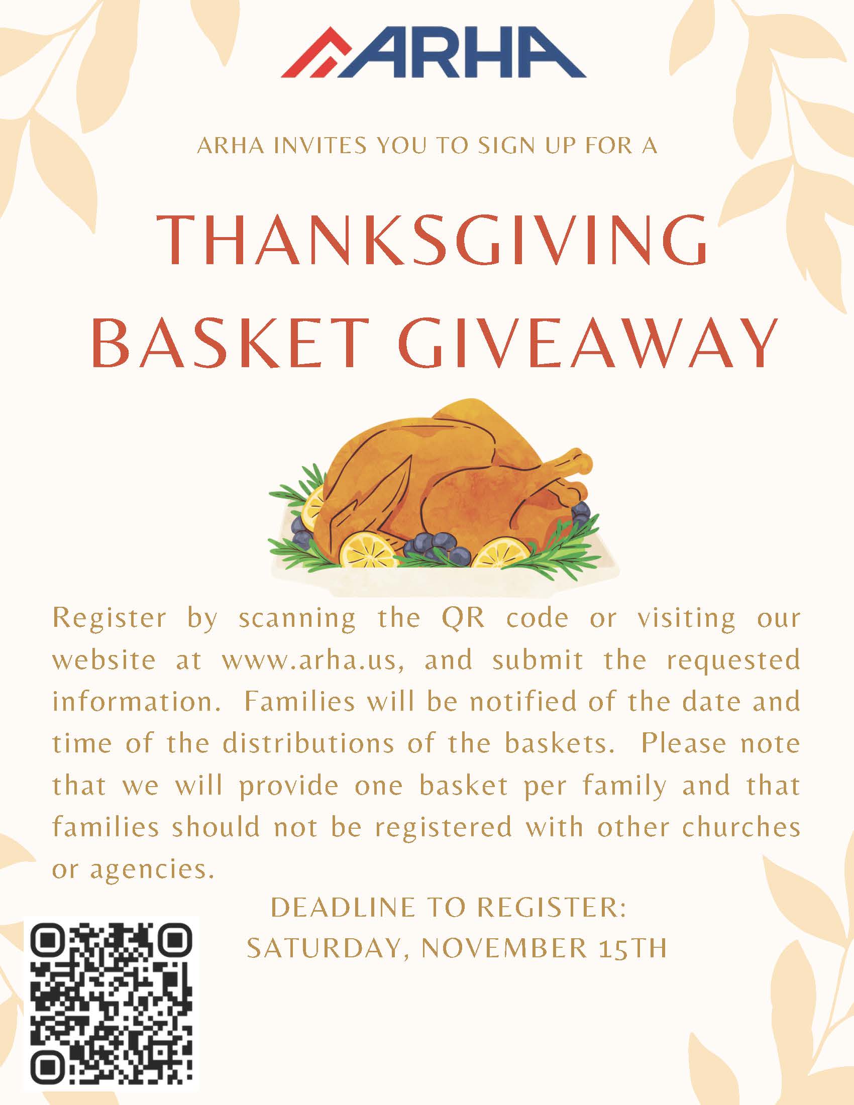 thanksgiving basket flyer