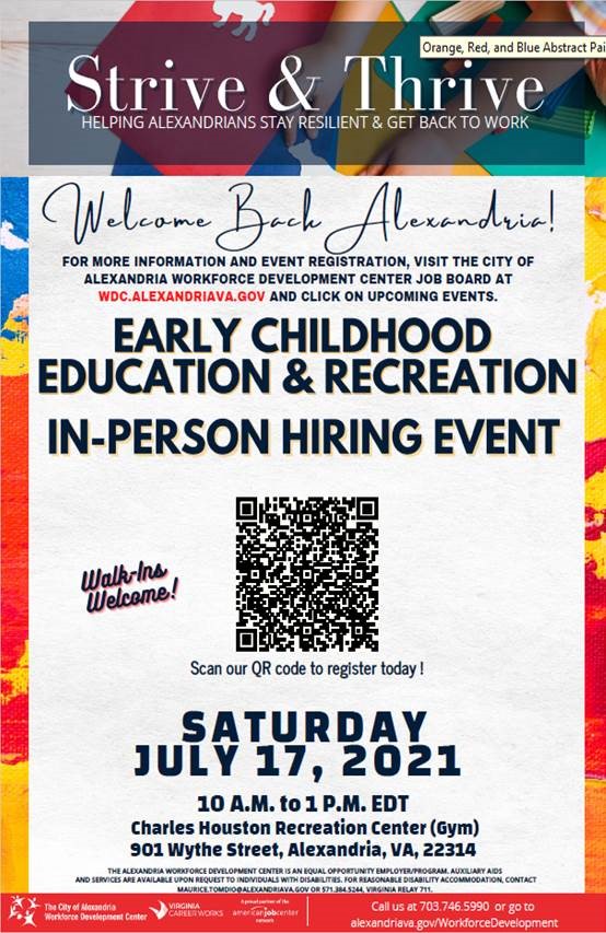 Early Childhood job fair flyer