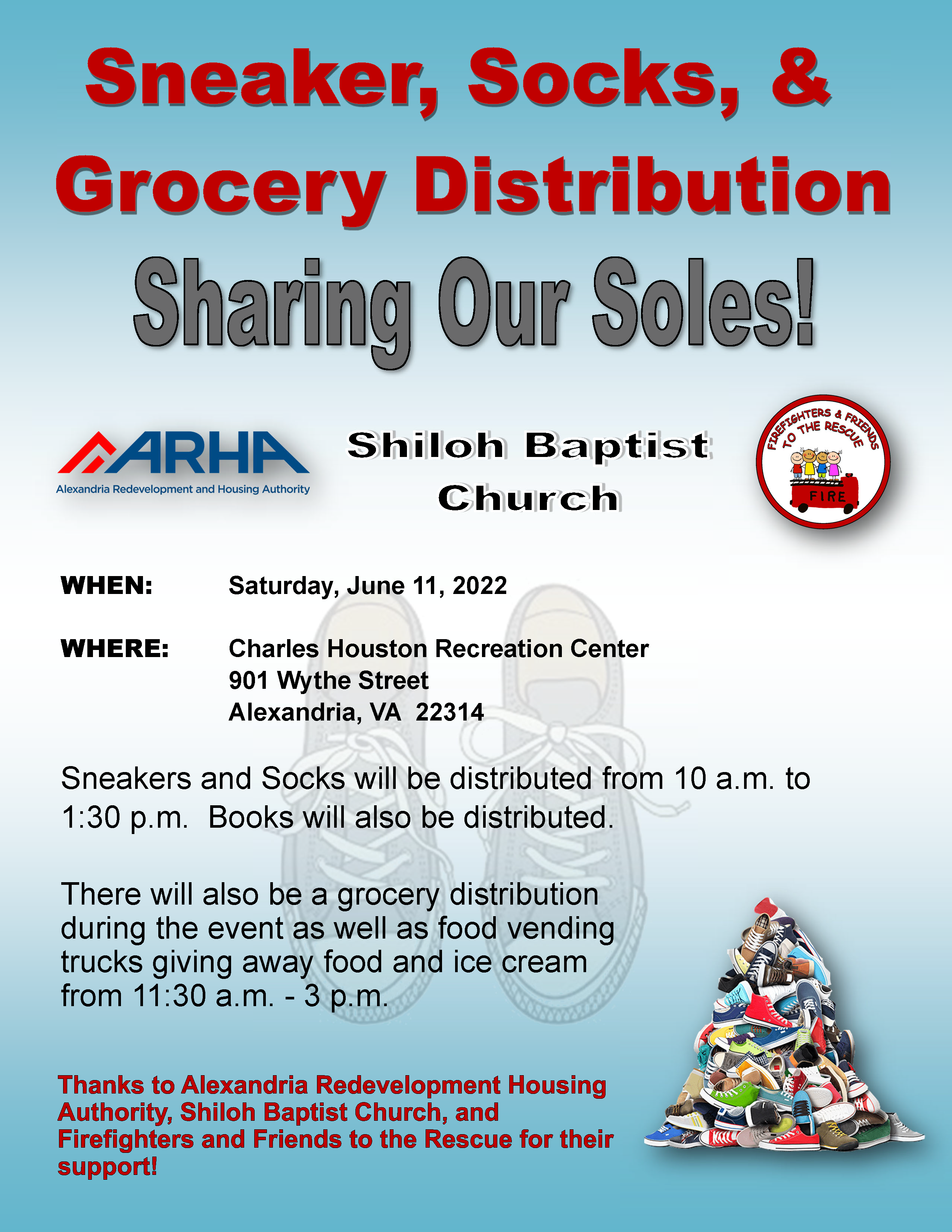 shoe flyer for sat distribution at charles houston